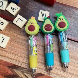 3 Pack Avocado 4 Color Ballpoint Pens